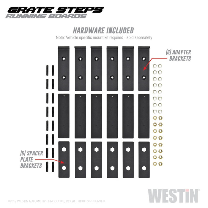 Westin 27-74715 Grate Steps Running Boards 68 in - Textured Black