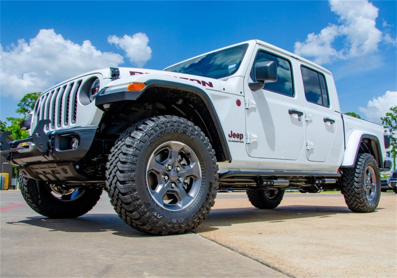 N-Fab J194TRKRS4 RKR Step System 2019 Jeep Wrangler JT 4 Door Truck Full Length - Tex. Black - 1.75in