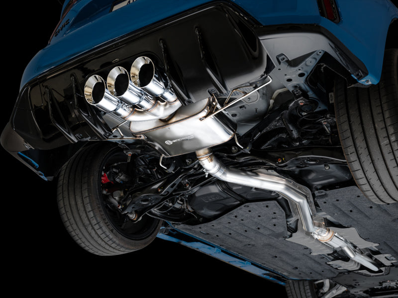 AWE Tuning 3015-52287 2023 Honda Civic Type R FL5 Touring Edition Exhaust w/ Triple Chrome Silver Tips