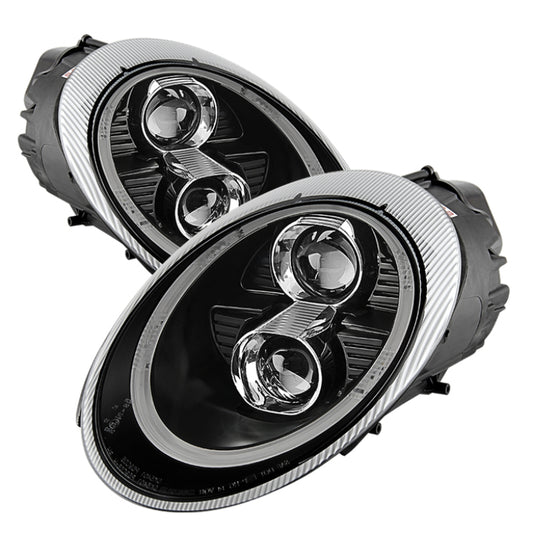 SPYDER 5080103 Spyder Porsche 911 05-09 Projector Headlights Xenon/HID Model- DRL LED Blk PRO-YD-P99705-HID-DRL-BK