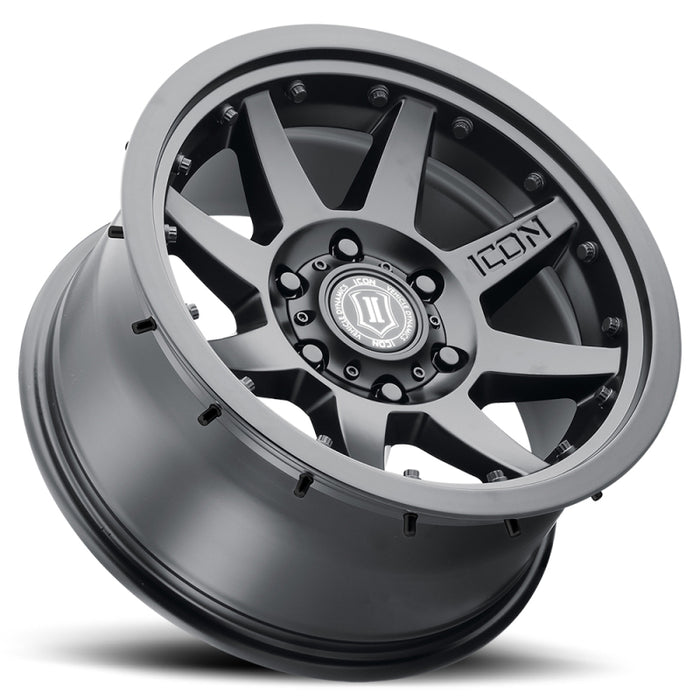 ICON 21817857345SB Rebound Pro 17x8.5 5x5 -6mm Offset 4.5in BS 71.5mm Bore Satin Black Wheel