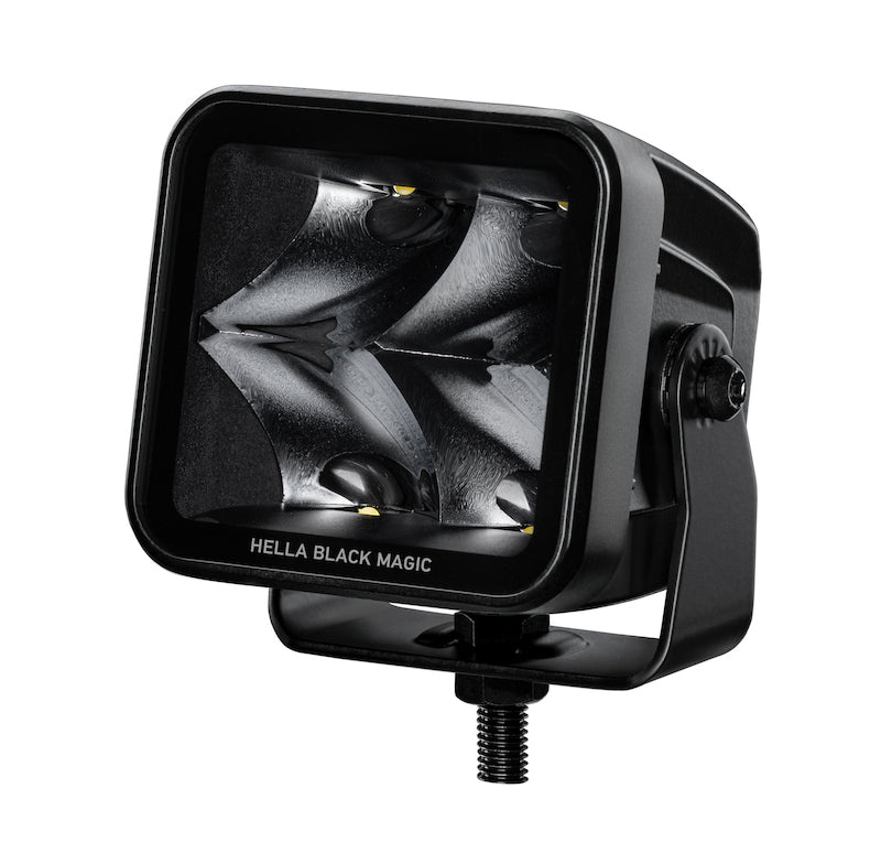 Hella 358176821 Universal Black Magic 3.2in L.E.D. Cube Kit - Spot Beam