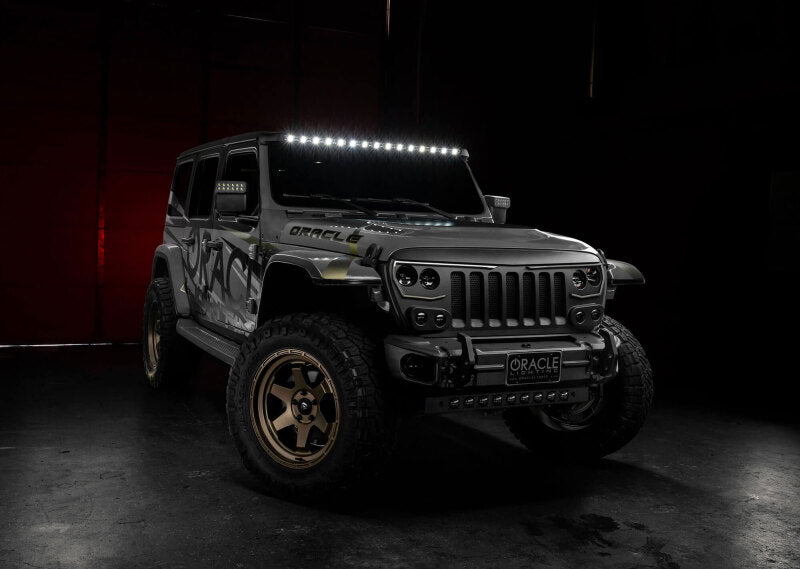 ORACLE Lighting 5917-023 Oracle Jeep Wrangler JL/Gladiator JT Integrated Windshield LED Light Bar System