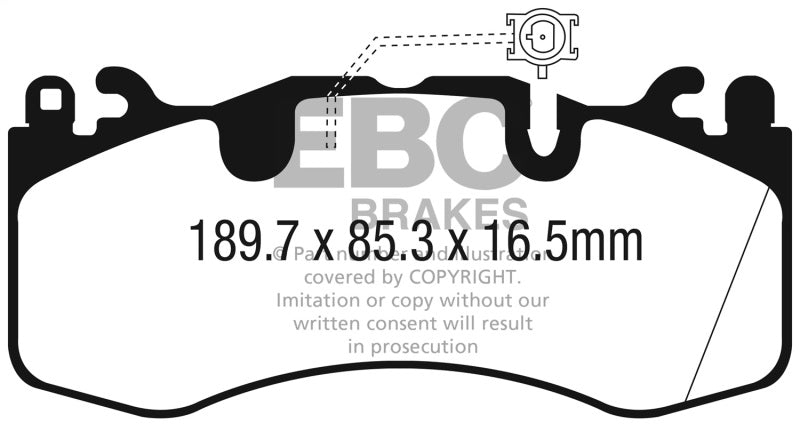 EBC DP42336R 2016+ Maserati Levante 3.0TT (424) Yellowstuff Front Brake Pads
