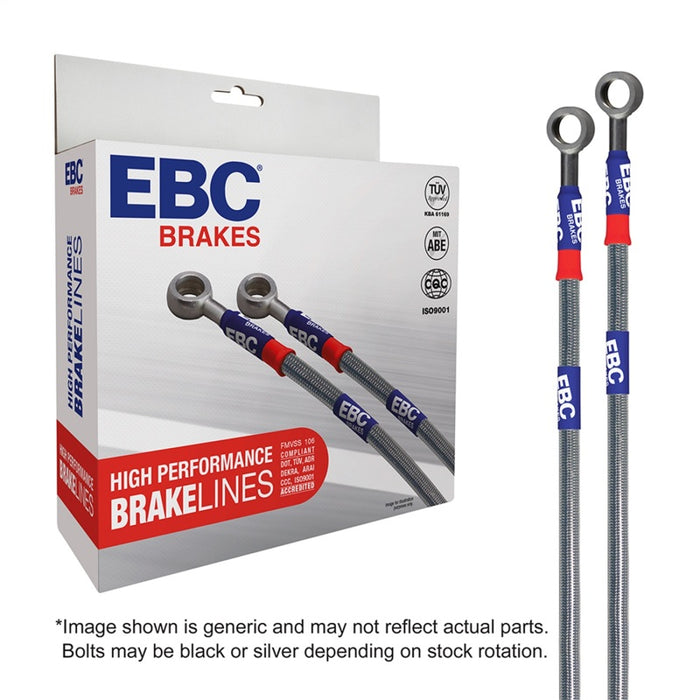 EBC BLA7122-2L 99-04 Ford Mustang Cobra (4th Gen) 4.6L Stainless Steel Brake Line Kit