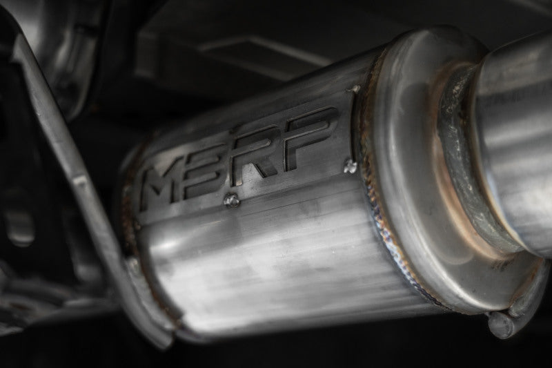 MBRP S44073CF 2009-2023 Nissan GTR 3.8L Stainless Steel 3.5in Cat-Back, Dual Split Rear Quad Carbon Tips