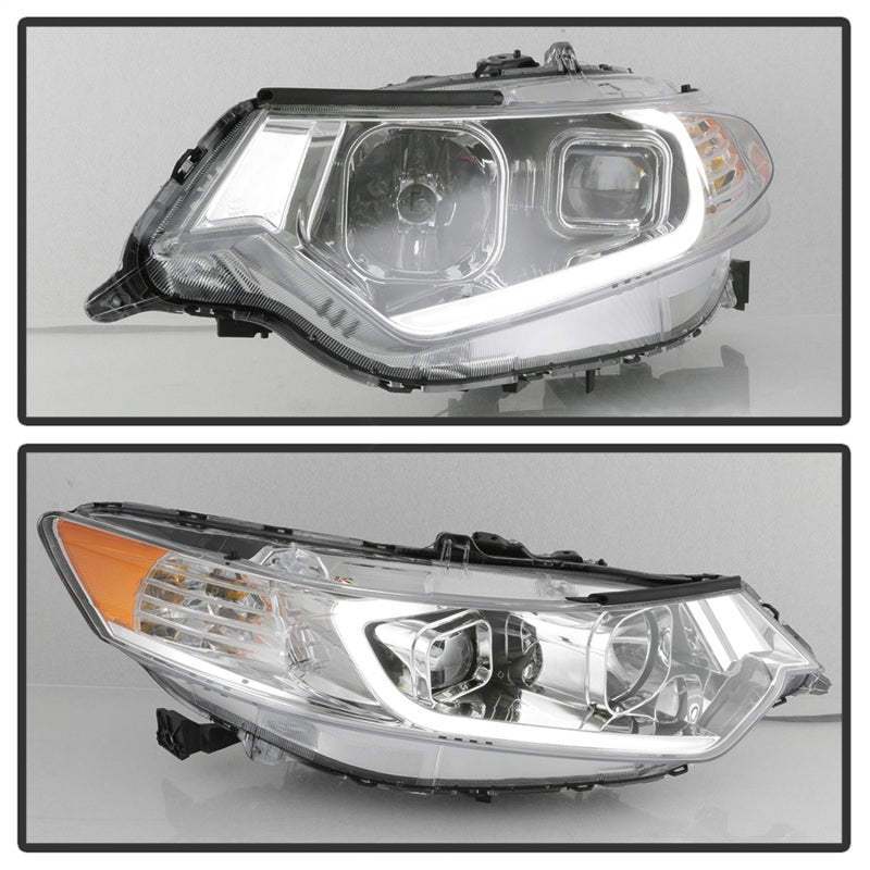 SPYDER 9042225 xTune 09-14 Acura TSX Projector Headlights - Light Bar DRL - Chrome (PRO-JH-ATSX09-LB-C)