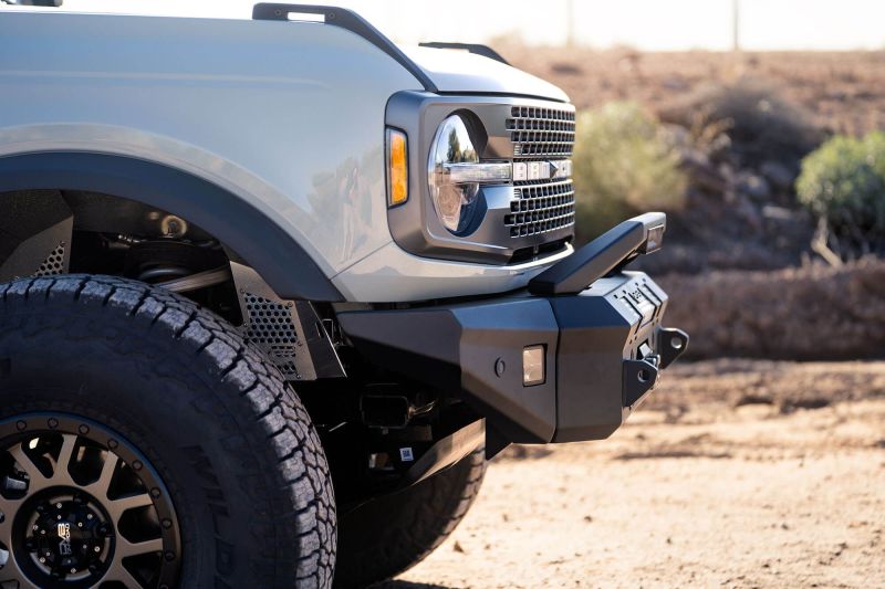 DV8 Offroad FBBR-01 2021+ Ford Bronco Front Bumper Winch Capable w/ Optional Bull Bar/Aux Light Opening
