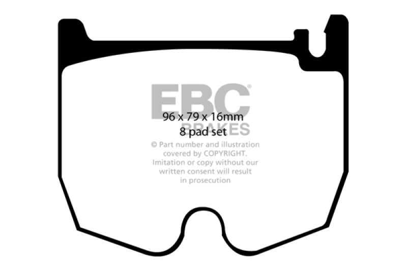 EBC DP41486R 03-06 Mercedes-Benz CL55 AMG 5.4 Supercharged Yellowstuff Front Brake Pads