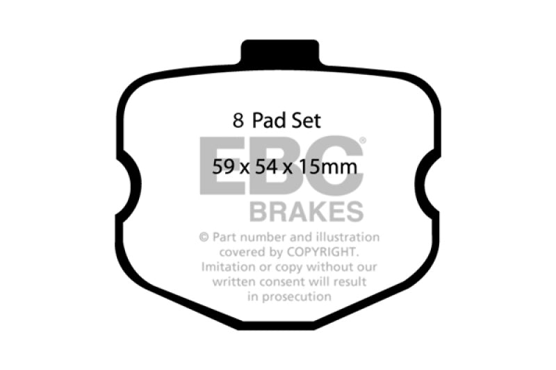 EBC DP31771/2C 06-08 Chevrolet Corvette (C6) 7.0 (Z06) Redstuff Rear Brake Pads