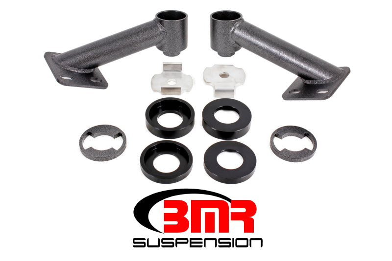 BMR Suspension CB005H BMR 15-17 S550 Mustang Cradle Bushing Lockout Kit - Black Hammertone