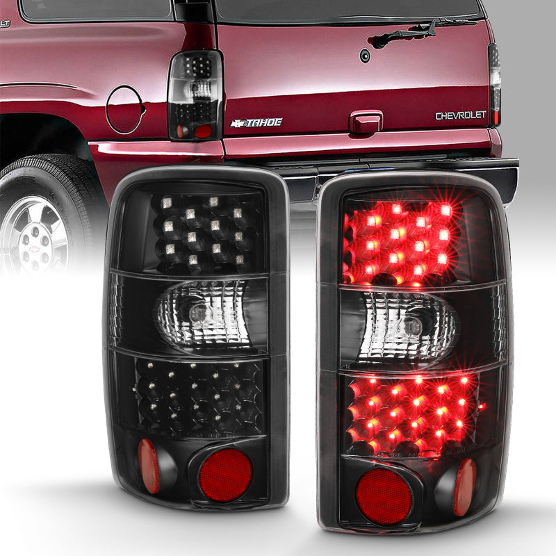 ANZO 311298 2000-2006 Chevrolet Tahoe Led Taillights Black/Clear
