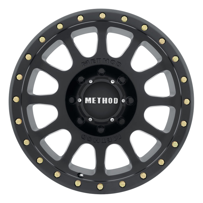 Method Wheels MR30578587500 Method MR305 NV 17x8.5 0mm Offset 8x170 130.81mm CB Matte Black Wheel