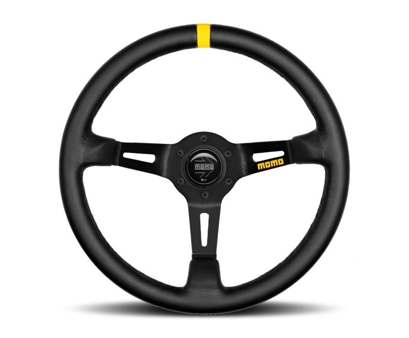 Momo Automotive Accessories MOMR1908/35L MOD 08 Steering Wheel Black Leather