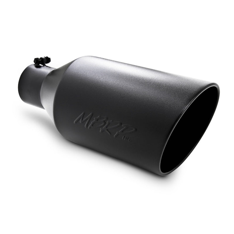 MBRP T5128BLK Universal Tip 8in O.D. Rolled End 4in inlet 18in length Black
