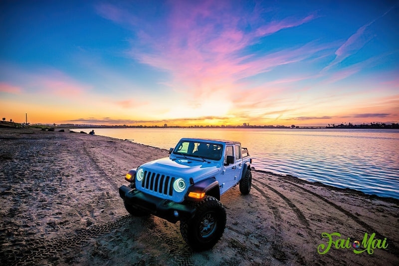 ORACLE Lighting 5839-504 Oracle Oculus Bi-LED Projector Headlights for Jeep JL/Gladiator JT - Matte Blk - 5500K