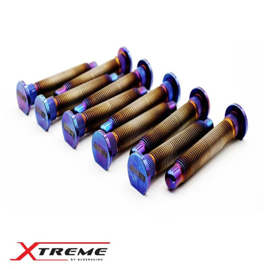 BLOX Racing BXAC-00177-B Titanium Extended Wheel Studs M12X1.5mm 10Pcs Honda Fitment - Burnt