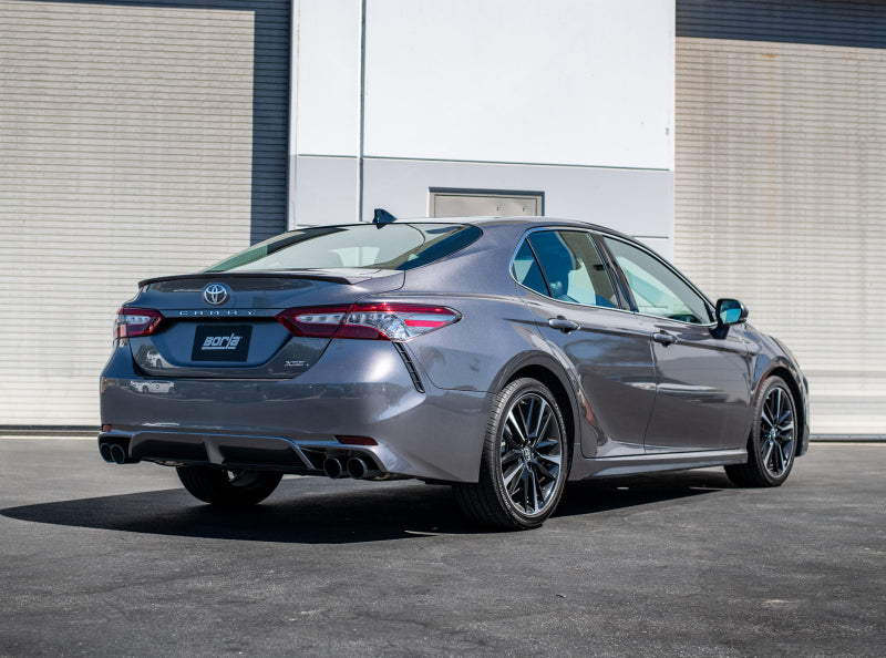 Borla 140823BC 18-20 Toyota Camry XSE 3.5in Tip Dual Split Rear Exit Cat Back S-Type Exhaust Black Chrome
