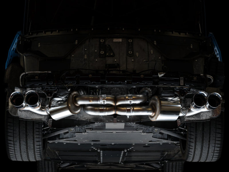 AWE Tuning 3015-42151 2020 Chevrolet Corvette (C8) Touring Edition Exhaust - Quad Chrome Silver Tips
