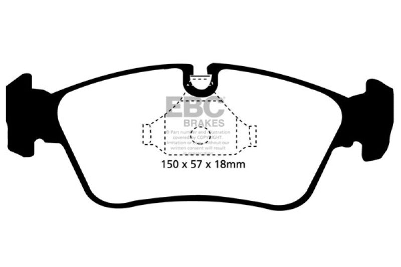 EBC DP41211R 99-02 BMW Z3 2.5 Yellowstuff Front Brake Pads