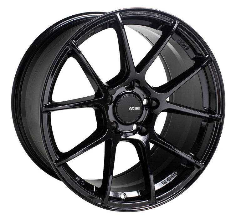 Enkei 522-895-1240BK TS-V 18x9.5 5x120 40mm Offset 72.6mm Bore Gloss Black Wheel