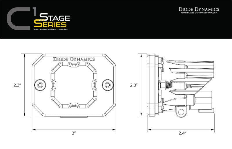 Diode Dynamics DD7149 Stage Series Flush Mount Reverse Light Kit C2 Pro