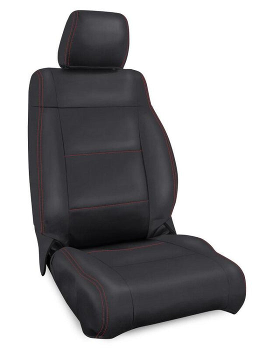 PRP Seats B016-01 PRP 07-10 Jeep Wrangler JK Front Seat Covers/2 door or 4 door (Pair) - Black with Red Stitching