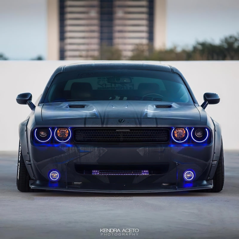 ORACLE Lighting 1458-332 Oracle 0814 Dodge Challenger Dynamic Surface Mount Headlight/Fog Light Halo Kit COMBO