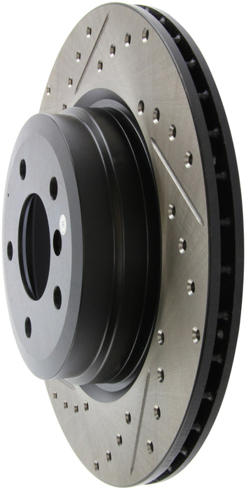 Stoptech 127.34080R StopTech 06 BMW 330 / 07-09 BMW 335 Slotted & Drilled Right Rear Rotor