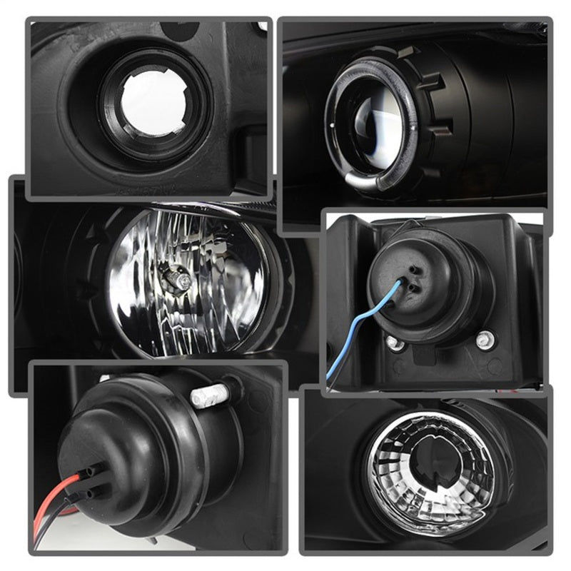SPYDER 5011473 Spyder Mitsubishi Eclipse 97-99 Projector Headlights LED Halo Black High H1 Low H1 PRO-YD-ME97-HL-BK