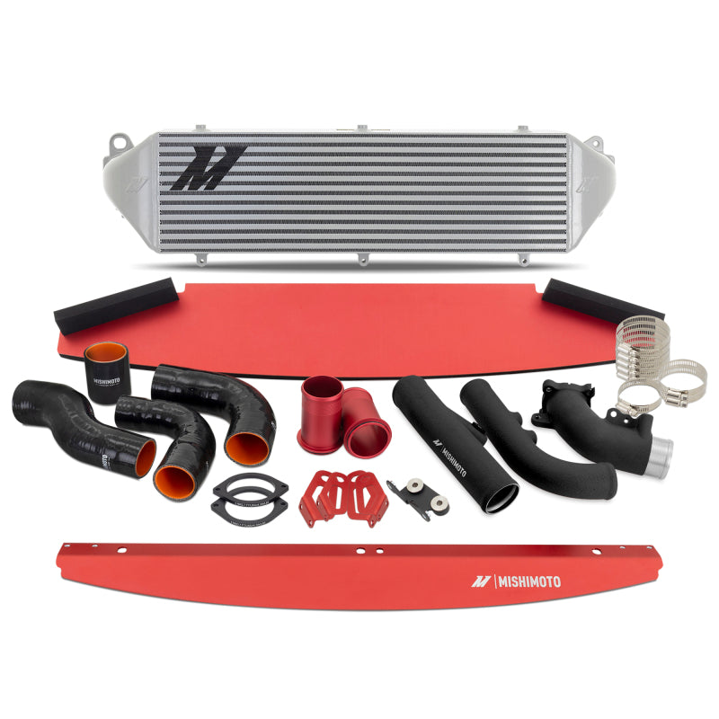 Mishimoto MMINT-GRC-23KSLBK 2023+ Toyota GR Corolla Intercooler & Pipe Kit - Silver Cooler - Black Pipes