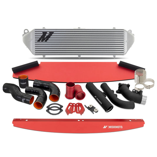 Mishimoto MMINT-GRC-23KSLBK 2023+ Toyota GR Corolla Intercooler & Pipe Kit - Silver Cooler - Black Pipes