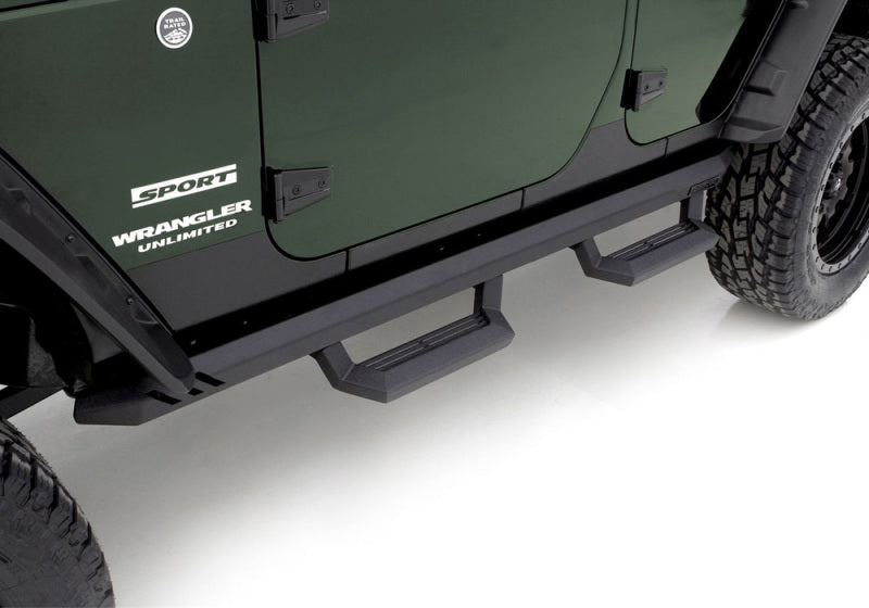 Rampage 26410034 1999-2019 Jeep Rock Rail Short Step Universal 4 Piece Set - Black