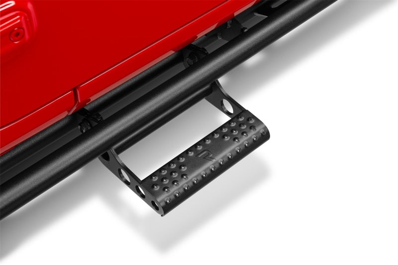 N-Fab J184RKRS4 RKR Rails 2018 Jeep Wrangler JL 4 Door Dab Length - Gloss Black - 1.75in