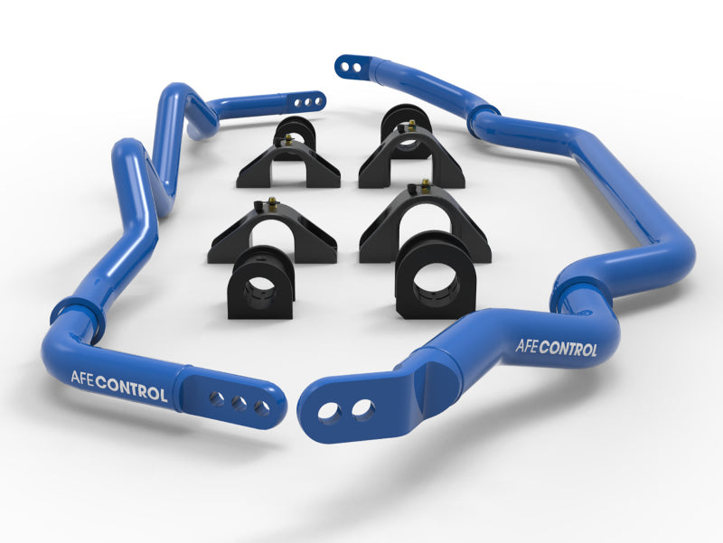 aFe 440-711001-L 16-21 Infiniti Q50/Q60 3.0L (tt) Front and Rear Sway Bar Set Blue