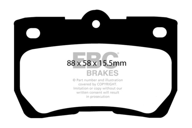 EBC DP41586R 06-07 Lexus GS300 3.0 Yellowstuff Rear Brake Pads