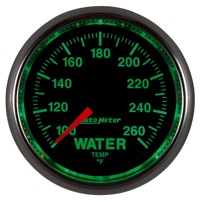 AutoMeter 3855 Autometer GS 100-260 degree Electronic Water Temperature Gauge