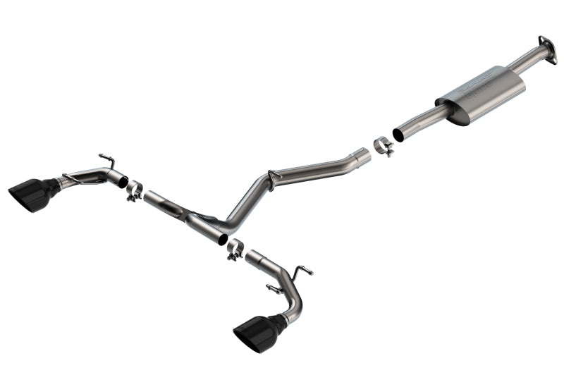 Borla 140909BC 22-23 Subaru BRZ/Toyota GR86 2.4L RWD AT/MT S-Type Catback Exhaust - Black Chrome Tips