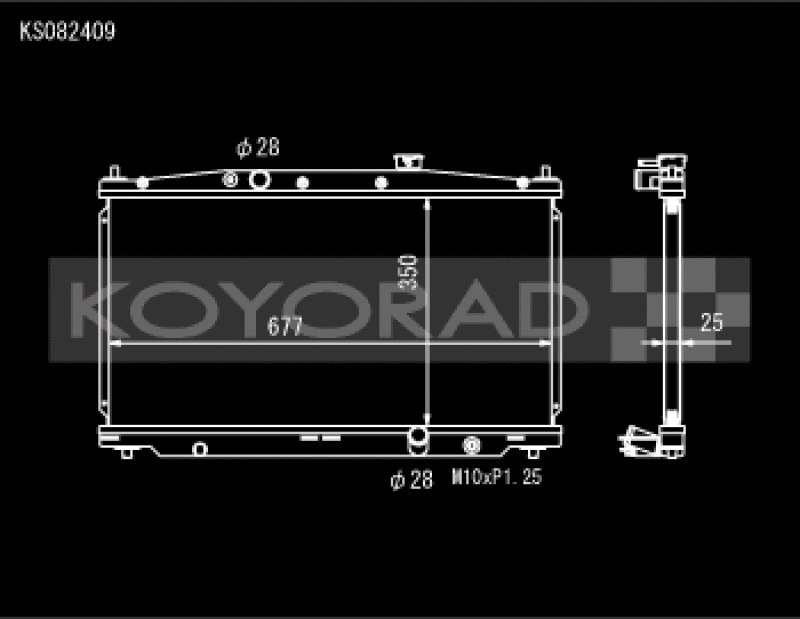 Koyo KS082409 11-16 Honda CR-Z 1.5L Hybrid (MT) / 09-14 Honda Fit (MT) Radiator