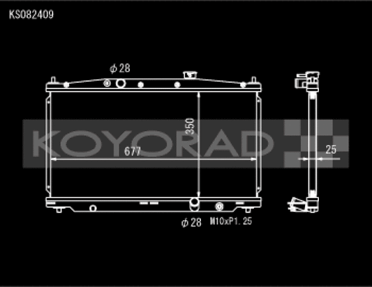 Koyo KS082409 11-16 Honda CR-Z 1.5L Hybrid (MT) / 09-14 Honda Fit (MT) Radiator