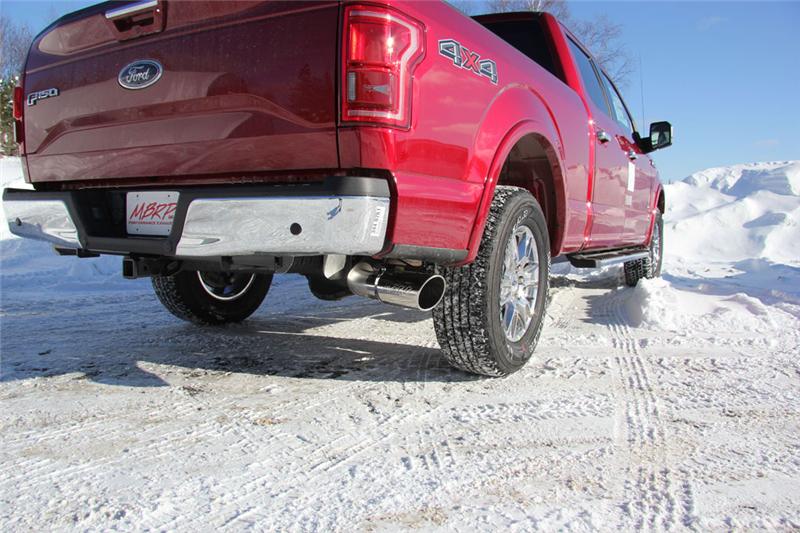 MBRP S5259409 2015 Ford F-150 2.7L / 3.5L EcoBoost 4in Cat Back Single Side T409 Exhaust System