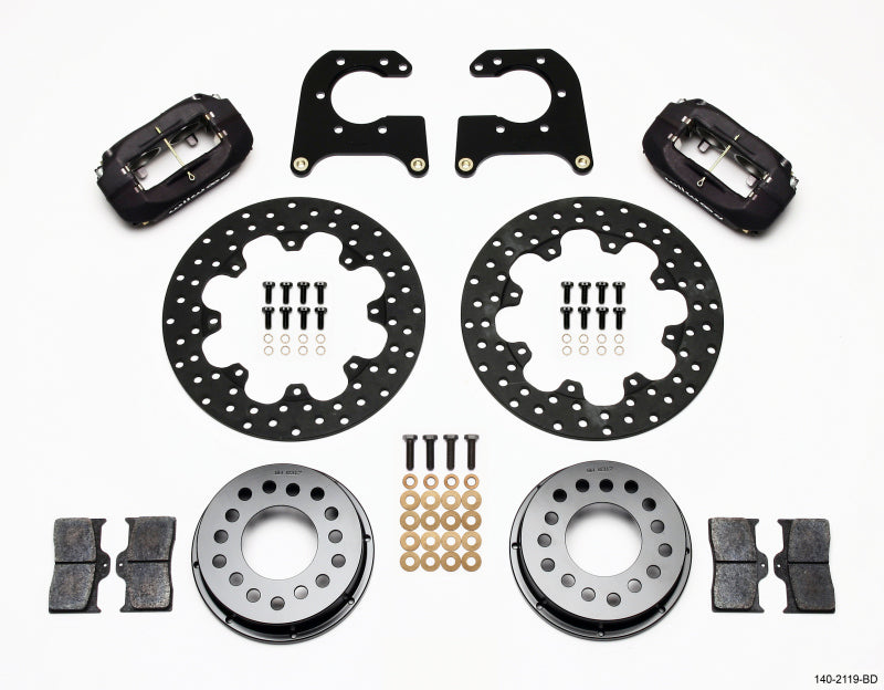 Wilwood 140-2119-BD Forged Dynalite Rear Drag Kit Drilled Rotor New Big Ford 2.50in Offset