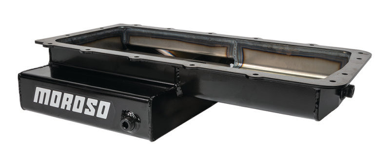 Moroso 20570 Ford 5.0 Coyote/Cobra (w/Rear Sump) Road Race Baffled Wet Sump 9.5qt 4.5in Steel Oil Pan