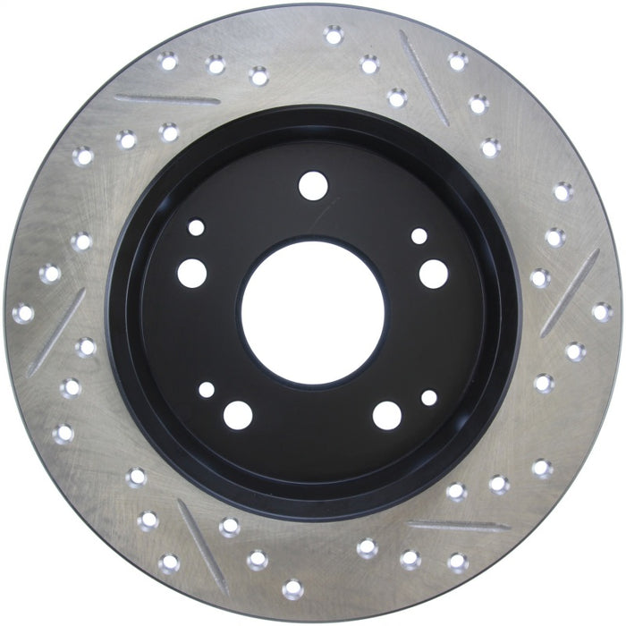 Stoptech 127.40042R StopTech 02-06 Acura RSX Incl. Type S / 97-01 Integra Type R Slotted & Drilled Right Rear Rotor