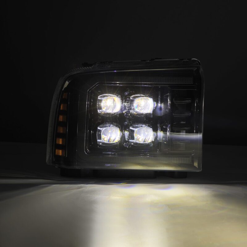 AlphaRex 880318 05-07 Ford Super Duty/Excursion NOVA-Series LED Projector Headlights Alpha-Blk w/Activ Ligh