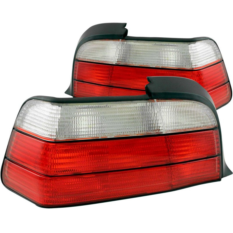 ANZO 221215 1992-1998 BMW 3 Series E36 Coupe/Convertable Taillights Red/Clear