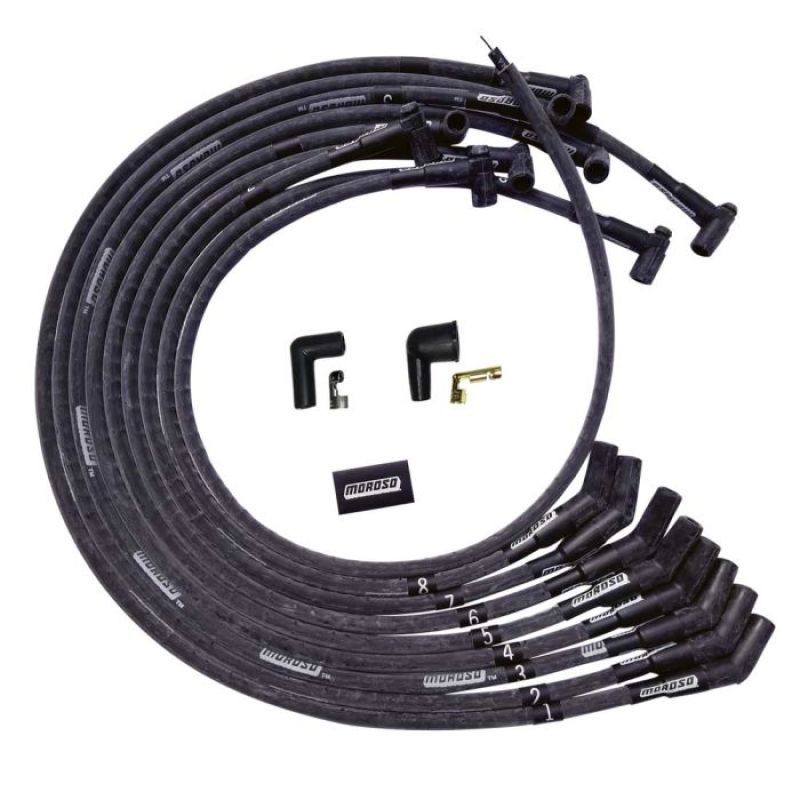 Moroso MOR51545 Ultra Plug Wire Set BBC Under V/C Black