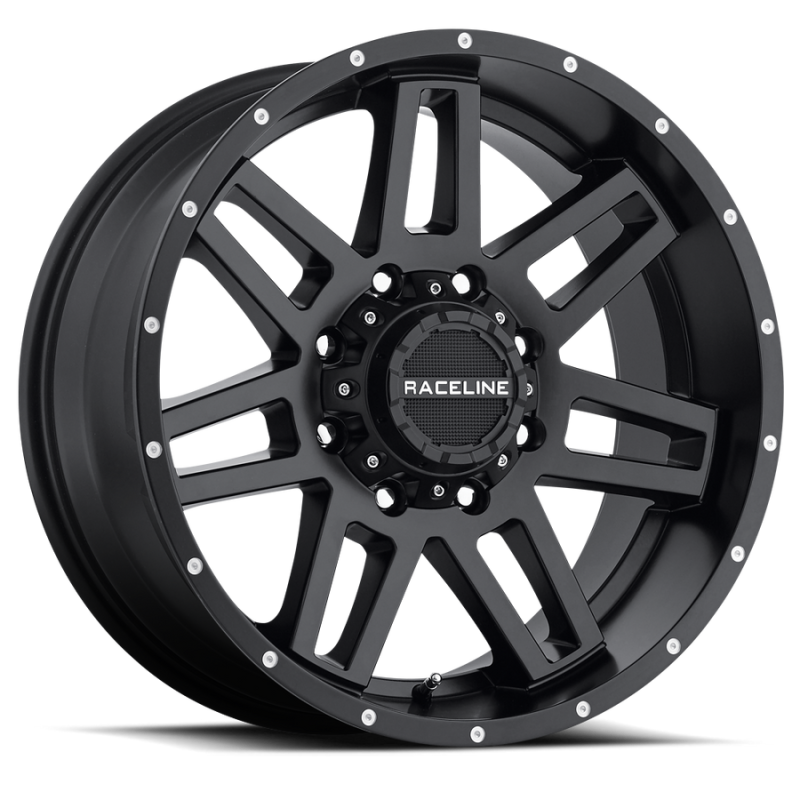 Raceline 931B-68080-00 931B Injector 16x8in / 8x165.1 BP / 0mm Offset / 125.2mm Bore - Satin Black Wheel