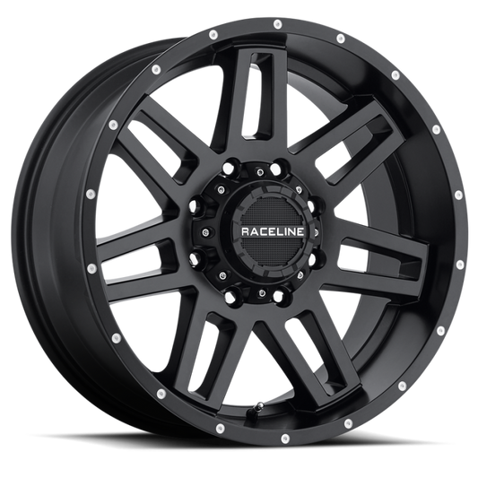 Raceline 931B-68080-00 931B Injector 16x8in / 8x165.1 BP / 0mm Offset / 125.2mm Bore - Satin Black Wheel