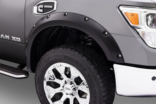 Bushwacker 70909-02 16-18 Nissan Titan XD Pocket Style Flares 4pc 78.0in Bed - Black